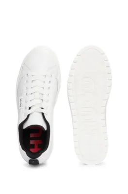 Platform-sole trainers with logo flag and signature details