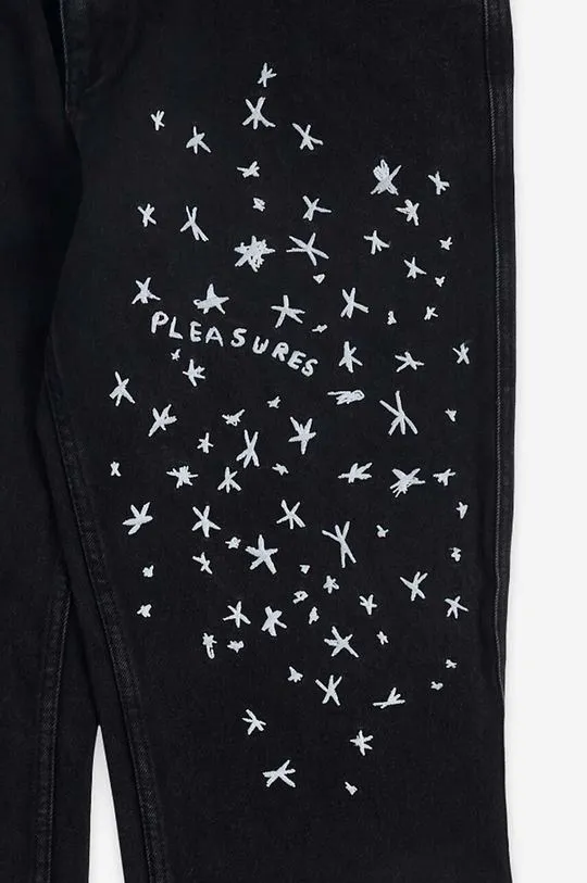 PLEASURES jeans Starry 5 Pocket Denim men's black color