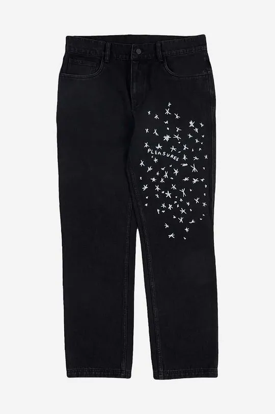 PLEASURES jeans Starry 5 Pocket Denim men's black color