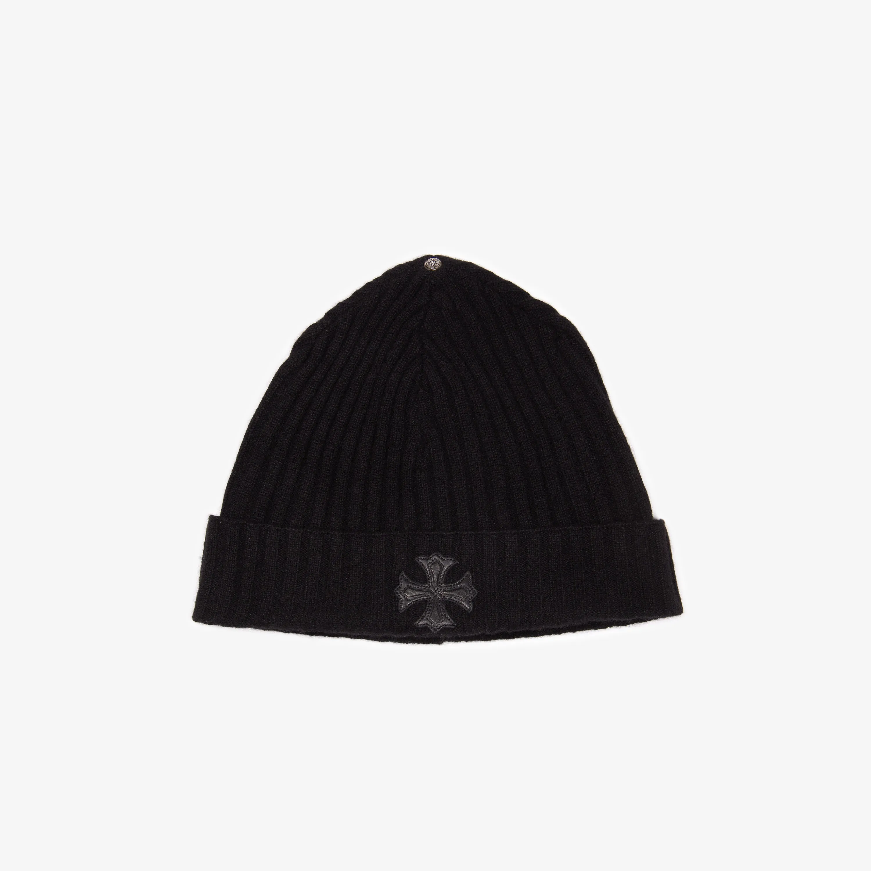 PLUS PATCH CASHMERE KNIT BEANIE