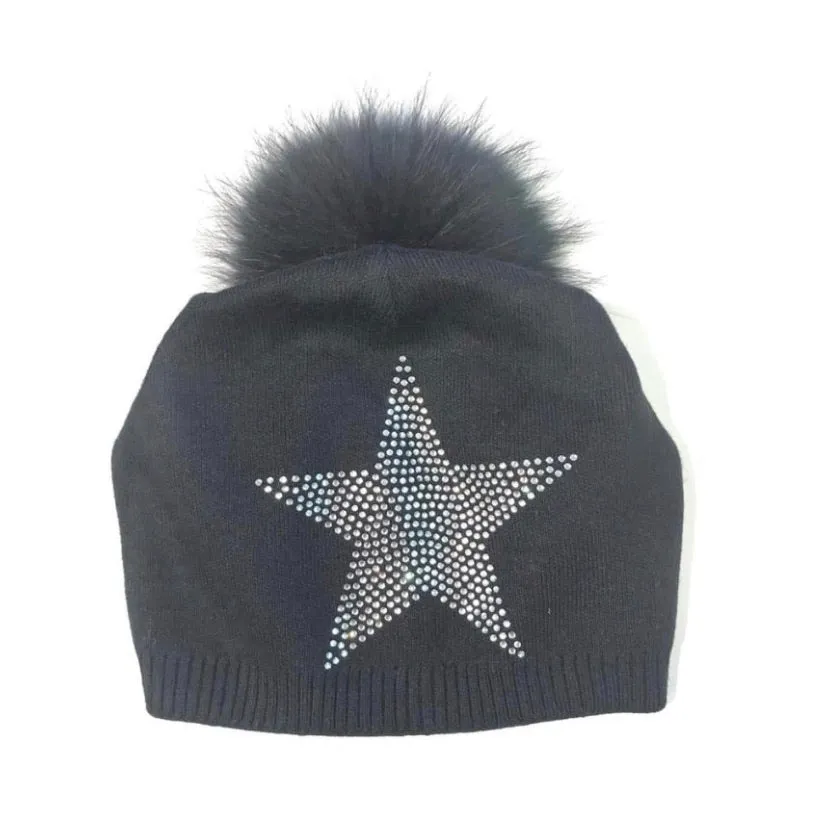 PNYC SWAROVSKI STAR SLOUCHIE BEANIE