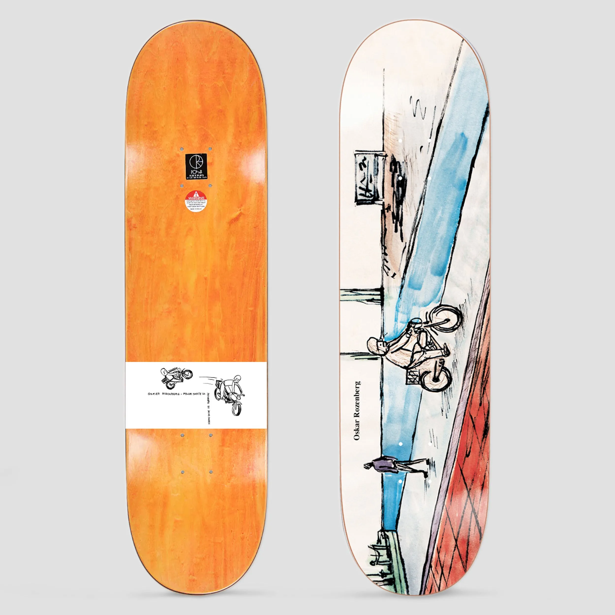 Polar Oskar 7.875 Rozenberg West Harbour Skateboard Deck