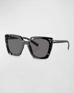 Polarized Acetate Square Sunglasses