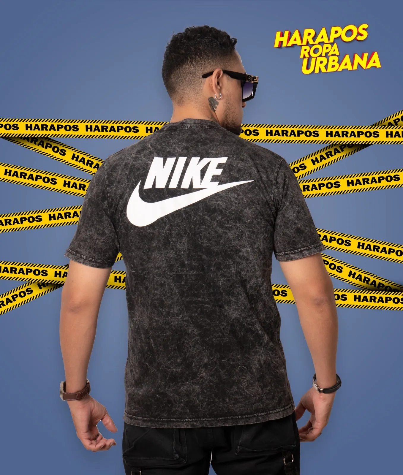 Polera nike prelavada negra