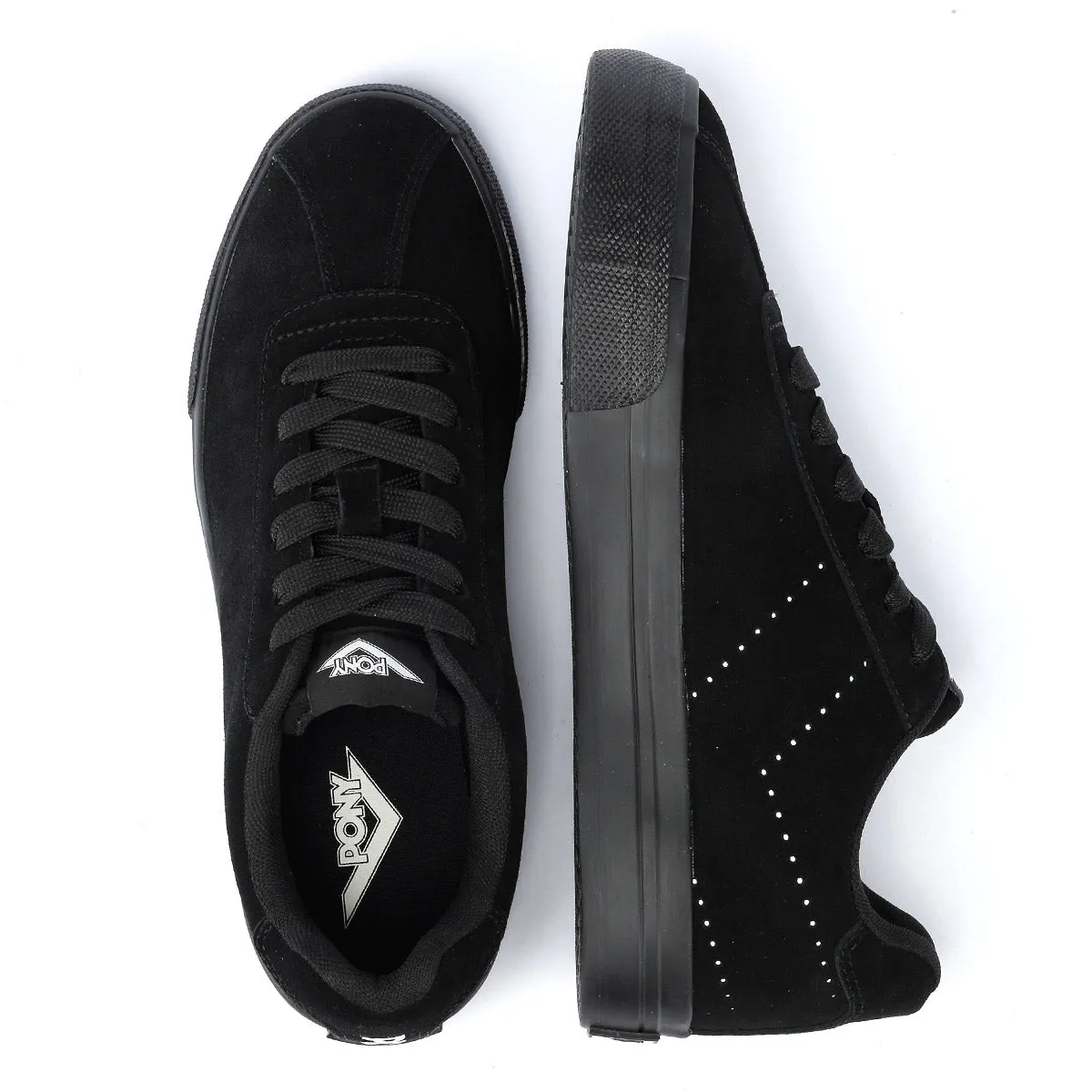 Pony Highbridge Suede Blackout Trainers