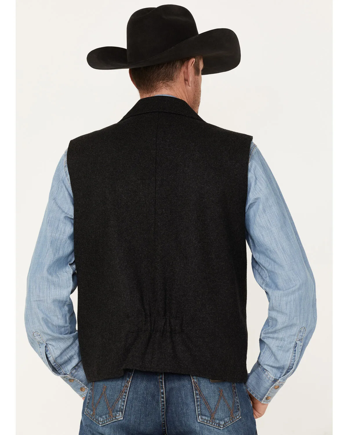 Powder River Outfitters Men's Black Wool Montana Vest