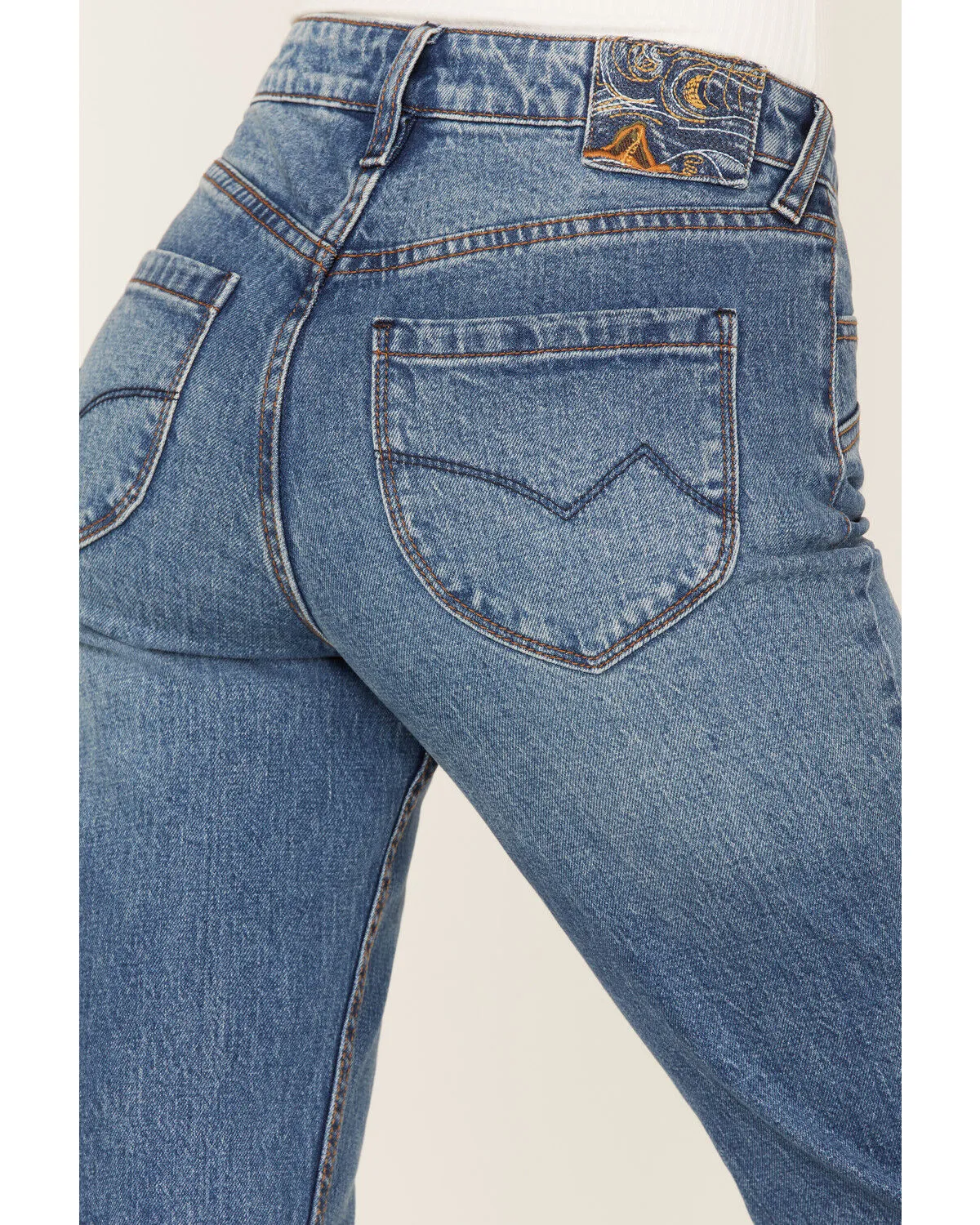 Product Name:  Cleo + Wolf Women's High Rise Straight Dark Wash Denim Jeans