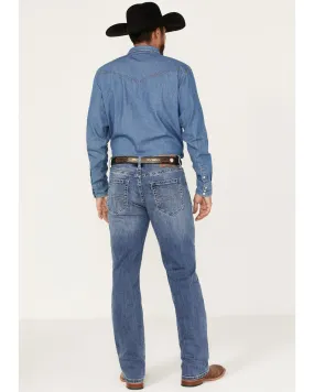 Product Name:  Hooey Men's Double Barrel Medium Wash Stackable Bootleg Jeans