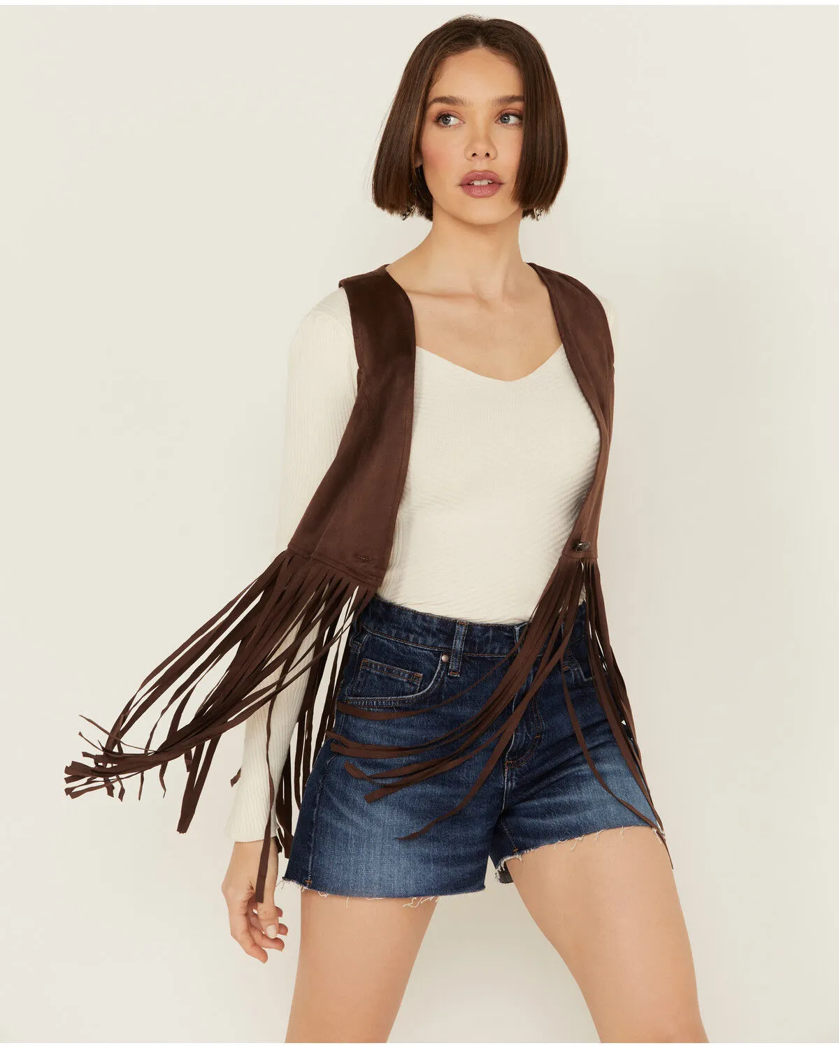 Product Name:  Panhandle Women's Faux Suede Fringe Vest