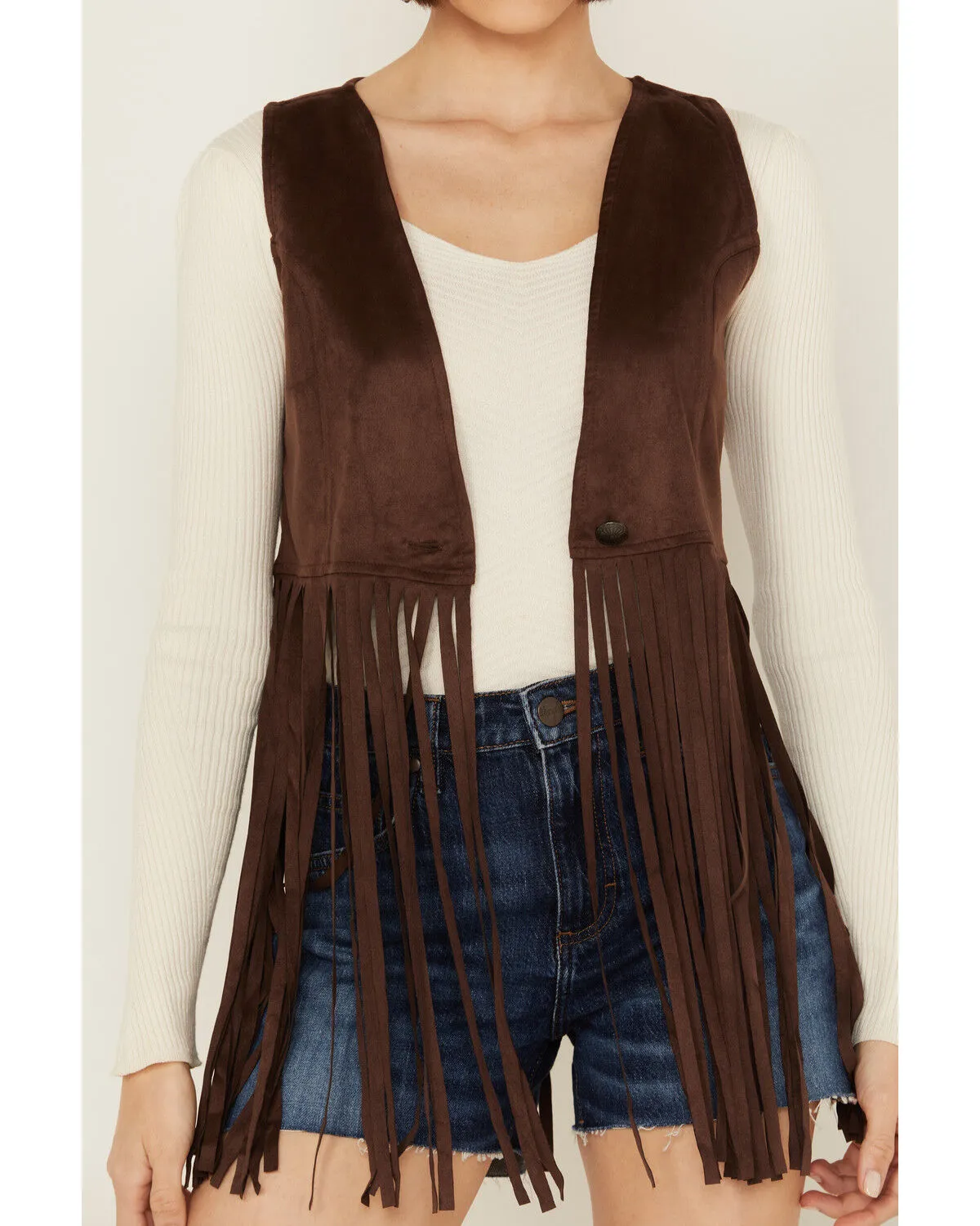 Product Name:  Panhandle Women's Faux Suede Fringe Vest