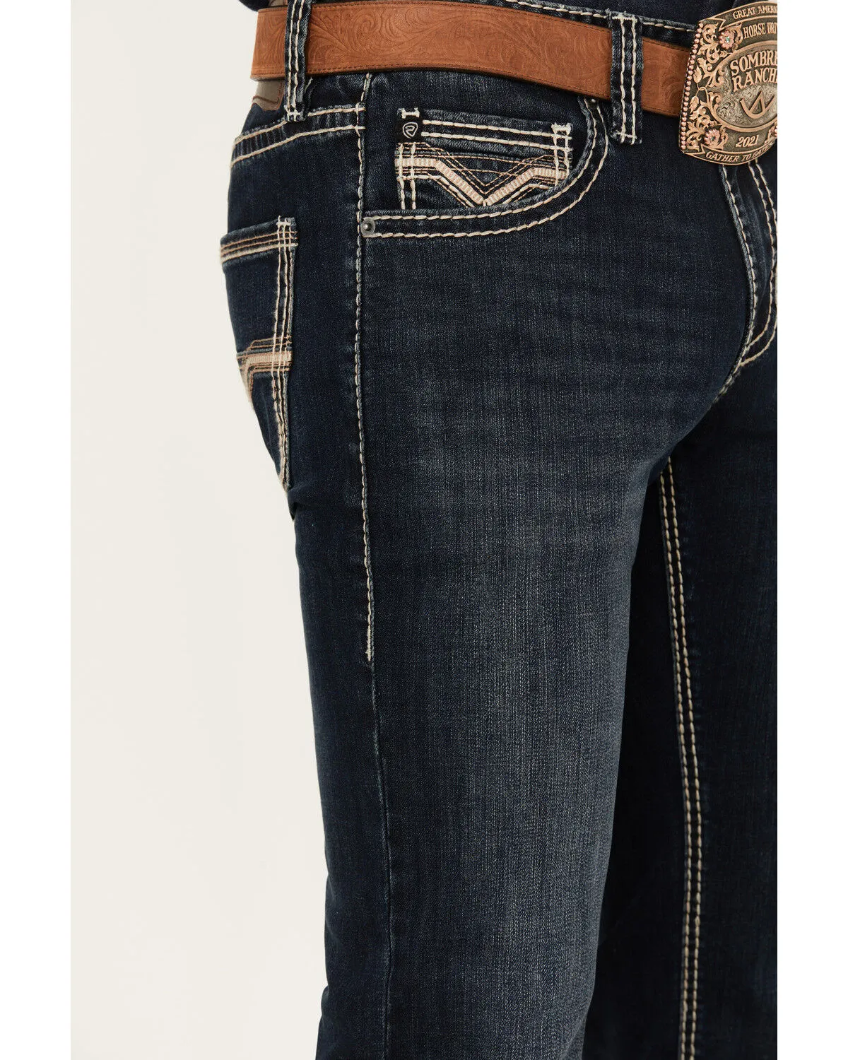 Product Name:  Rock & Roll Denim Men's Rifle Dark Vintage Wash Skinny Reflex Jeans