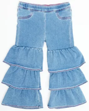 Product Name:  Wrangler Toddler Girls' Makenna Light Wash Tiered Stretch Flare Jeans