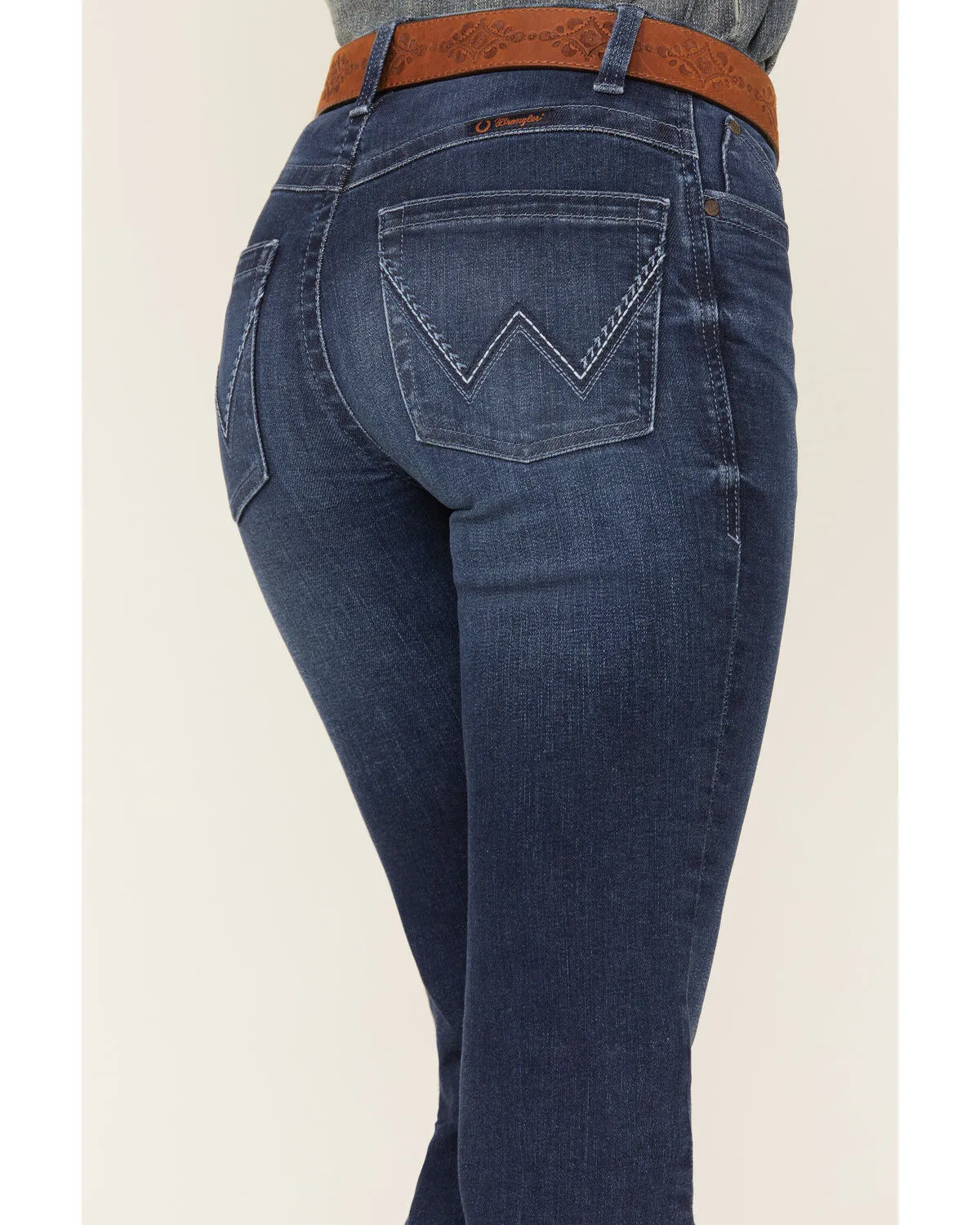 Product Name:  Wrangler Women's Dark Wash Mid Rise Willow Claire Ultimate Riding Trouser Jeans