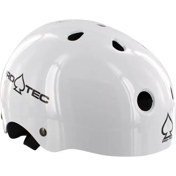 Protec Classic Skateboard Helmet Gloss White