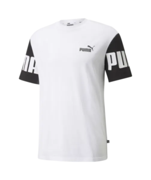 PUMA - Men - Power Colorblock Tee - White