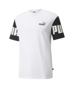 PUMA - Men - Power Colorblock Tee - White