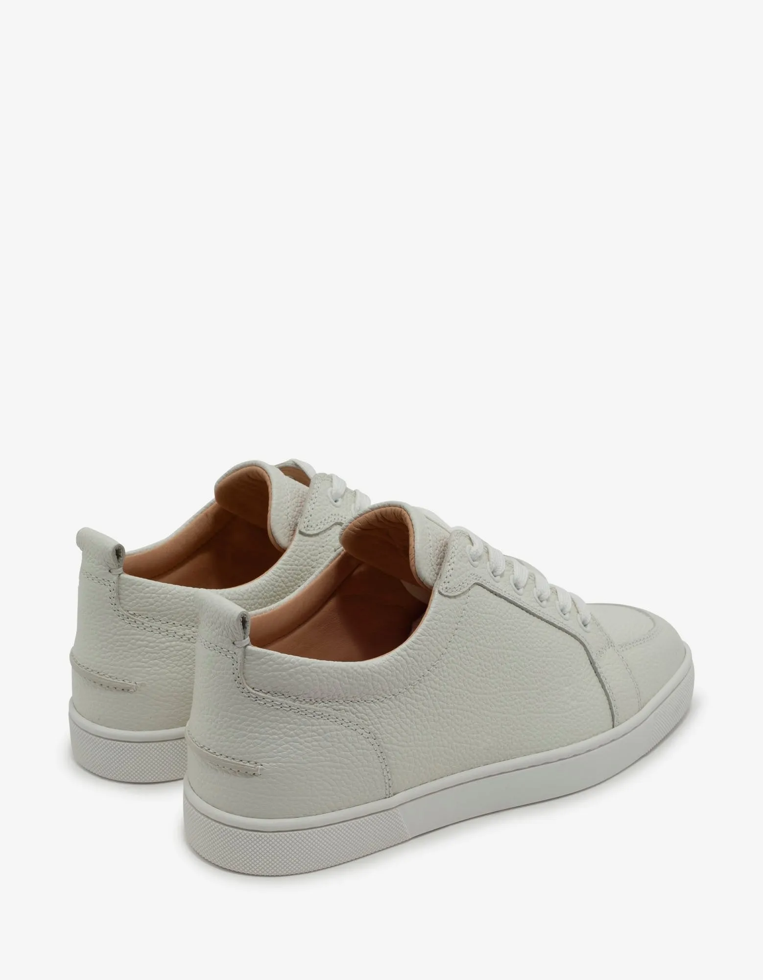 Rantulow Latte Grain Leather Trainers -