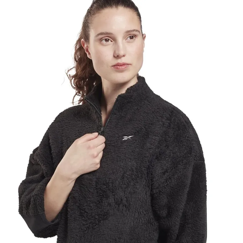 Reebok Womens MYT Cozy 1/2 Zip Fleece Black