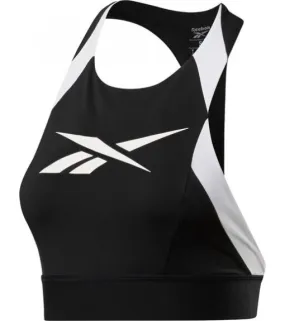 Reebok Women's Workout Sports Bra Black/White FU2298