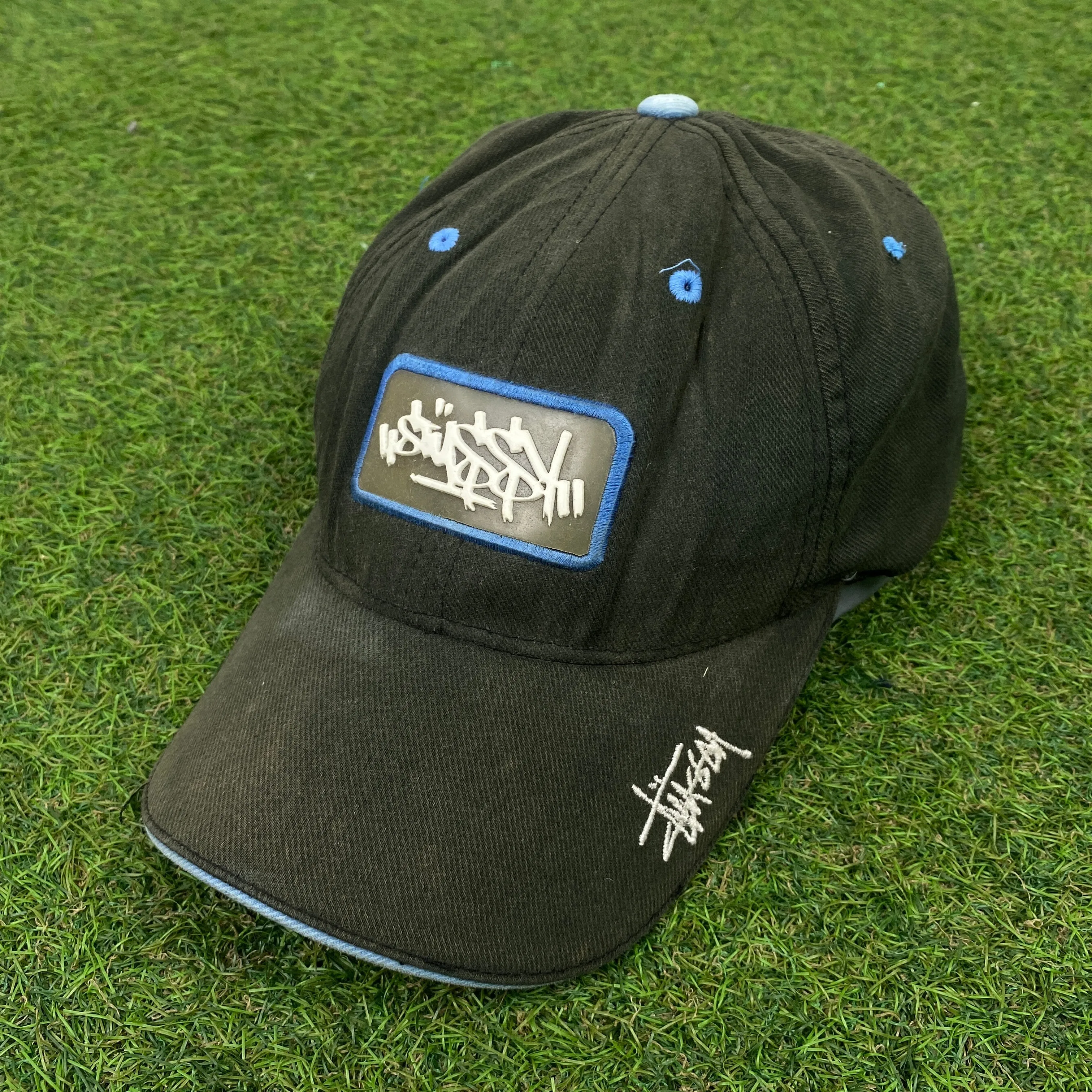 Retro 90s Stussy Hat Blue