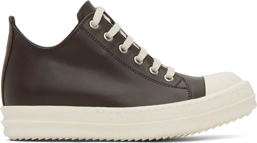 Rick Owens Brown Low Sneakers