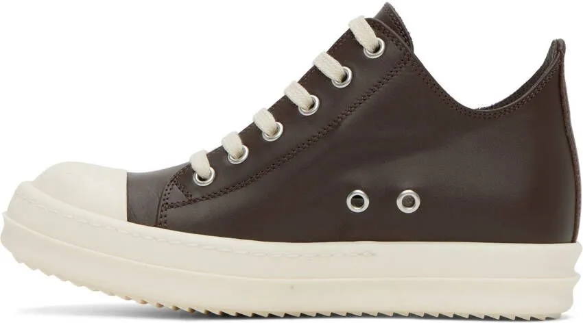 Rick Owens Brown Low Sneakers