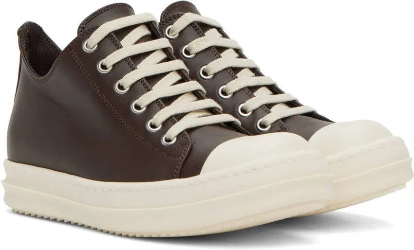 Rick Owens Brown Low Sneakers