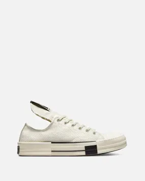 Rick Owens DRKSHDW Converse Drkstar Ox in Lily White/White