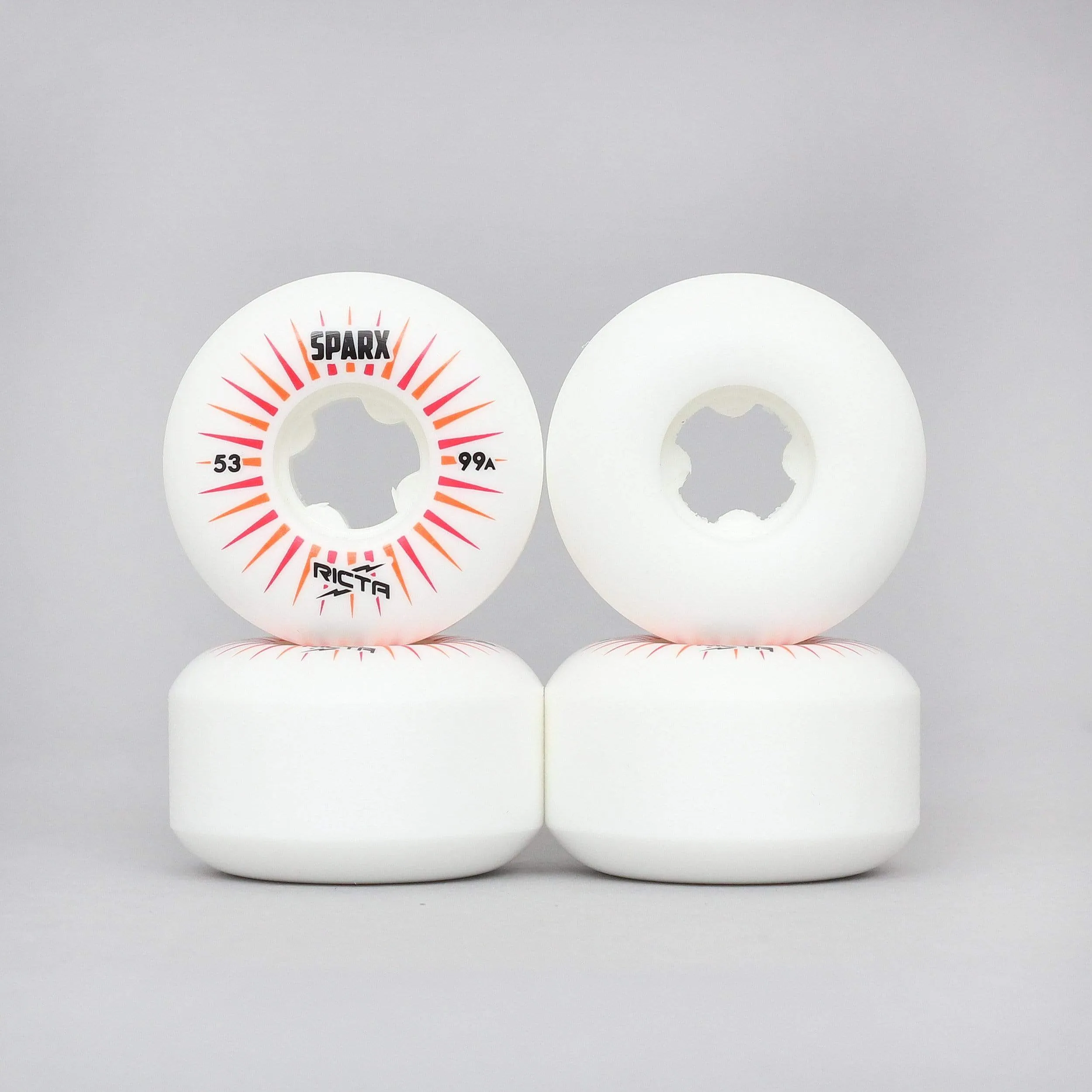 Ricta 53mm 99A Sparx Skateboard Wheels White / Red