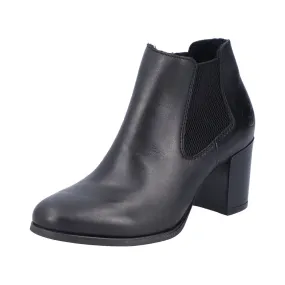 Rieker Black Heeled Double Gore Boot