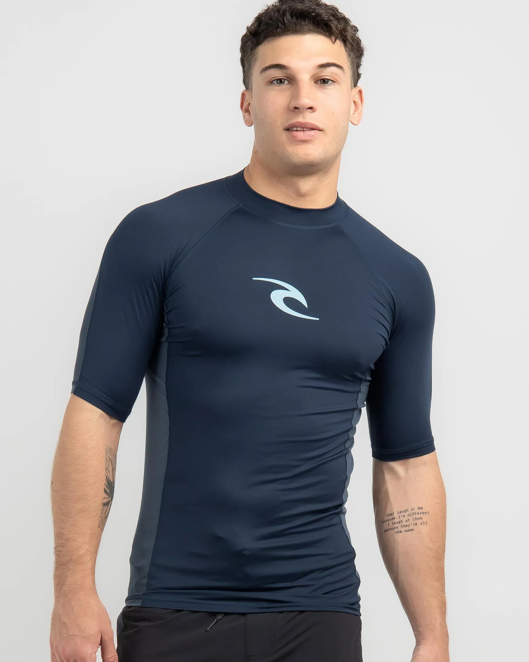 Rip Curl Waves UPF Perf Short Sleeve Rash Vest