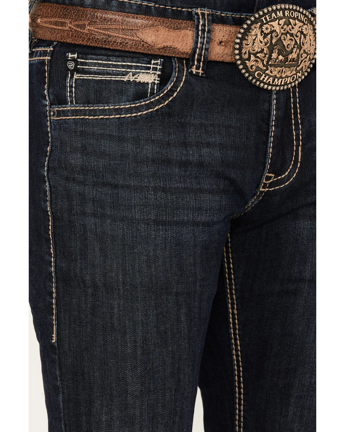 Rock & Roll Denim Men's Dark Wash Rifle Reflex Skinny Stretch Denim Jeans