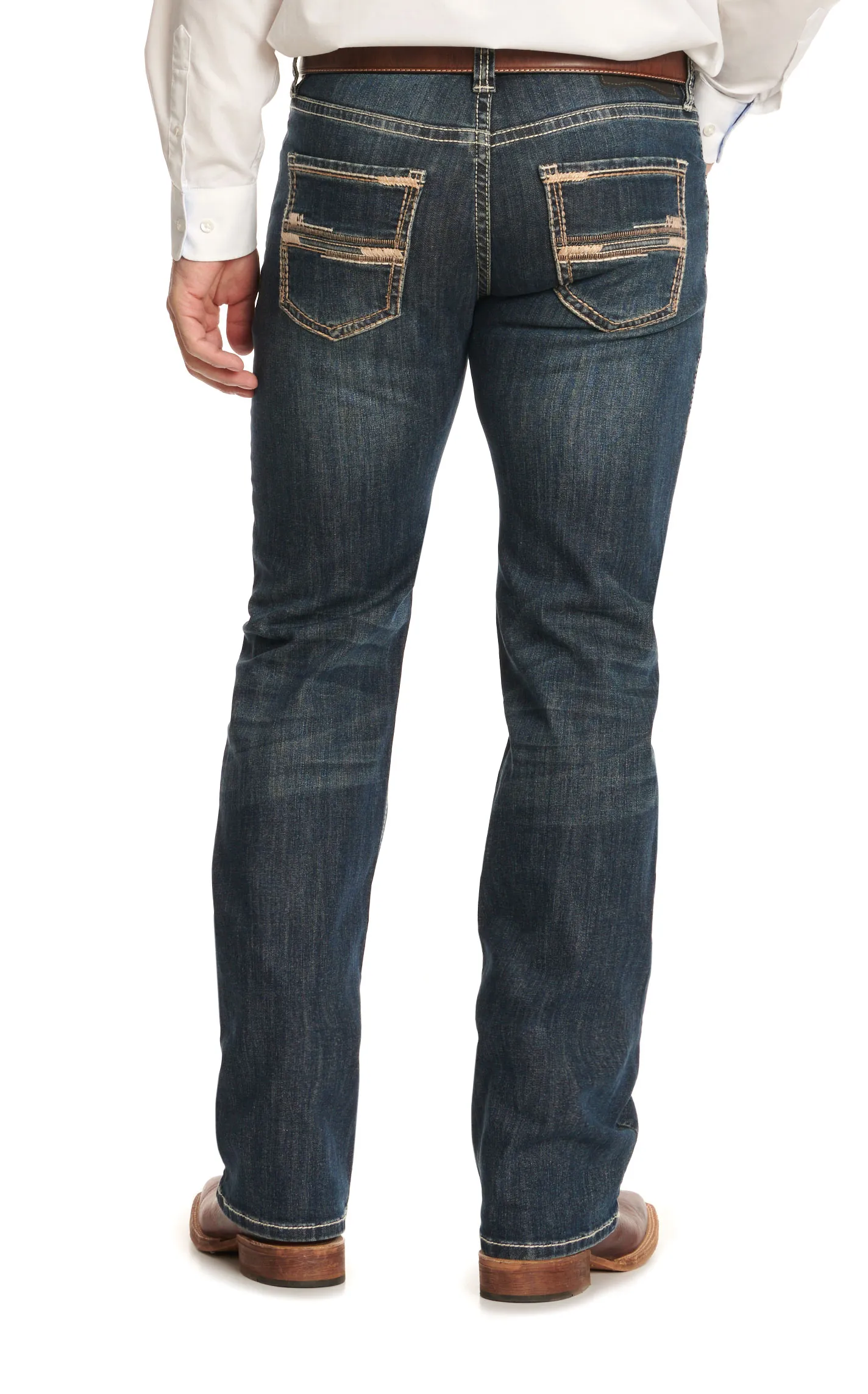 Rock & Roll Denim Men's Pistol Dark Wash Straight Leg Stretch Jeans