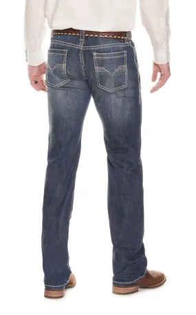 Rock & Roll Denim Men's Pistol Medium Wash Regular Fit ReFLEX Straight Leg Jeans