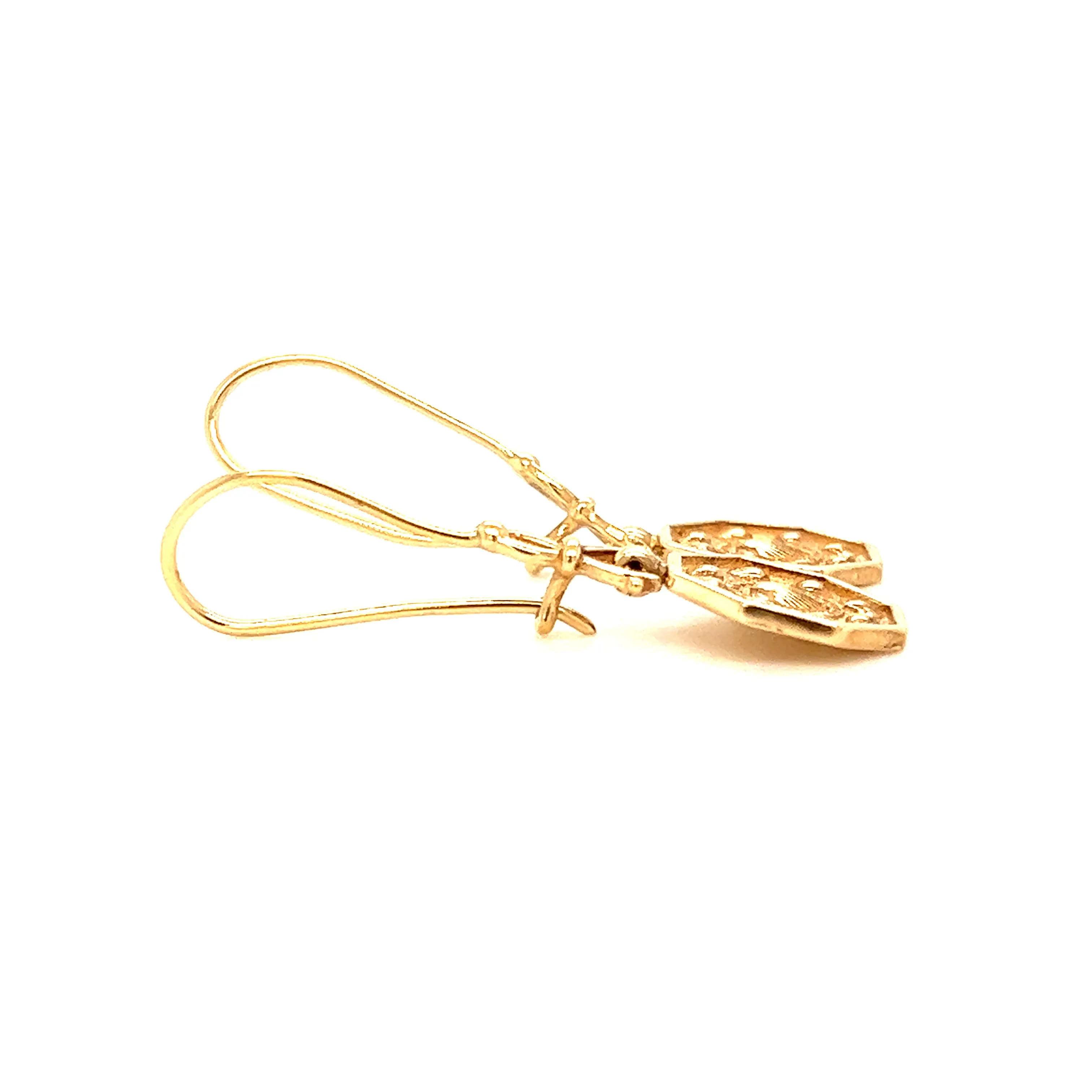 Sailor's Valentine Dangle Earrings in 14K Yellow Gold