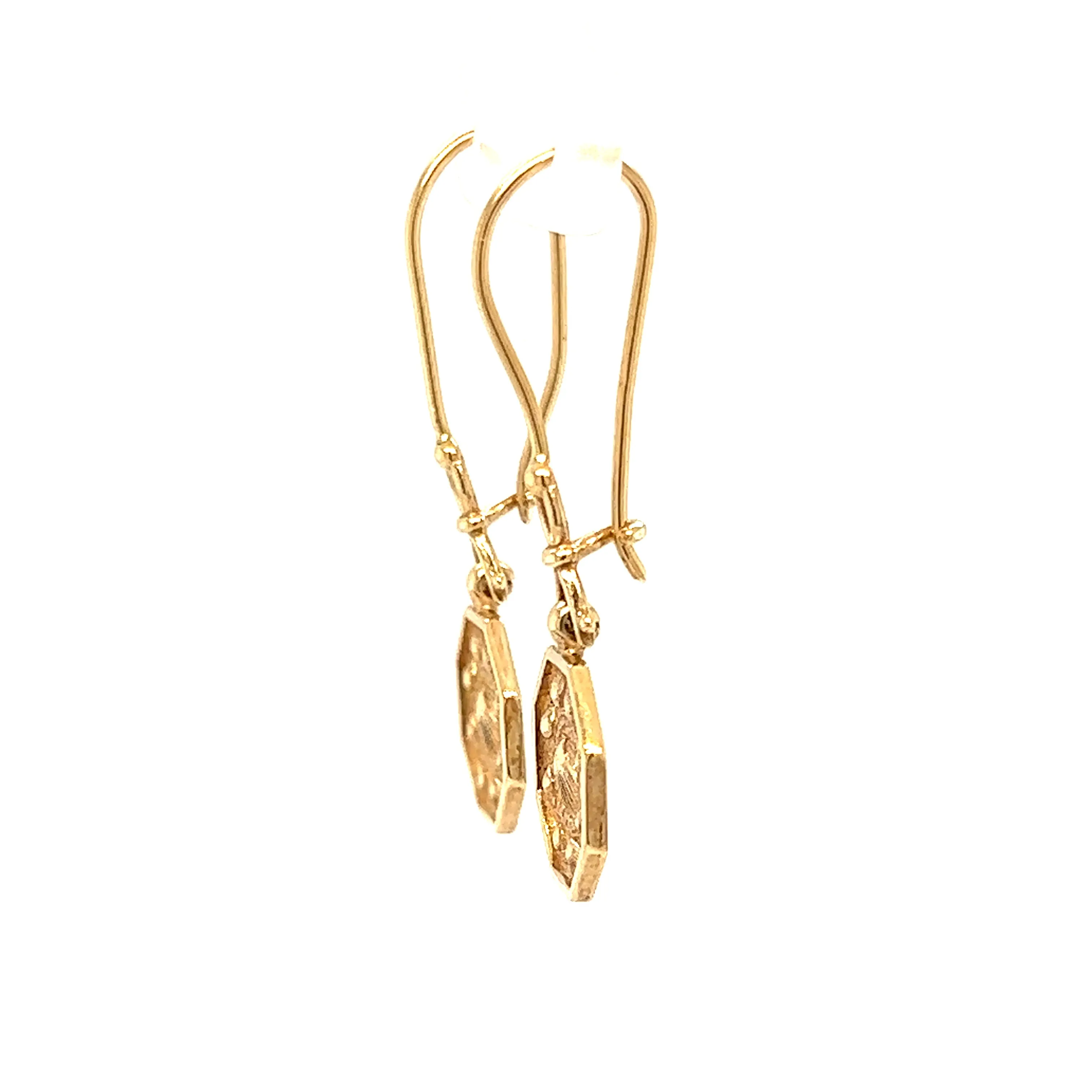 Sailor's Valentine Dangle Earrings in 14K Yellow Gold