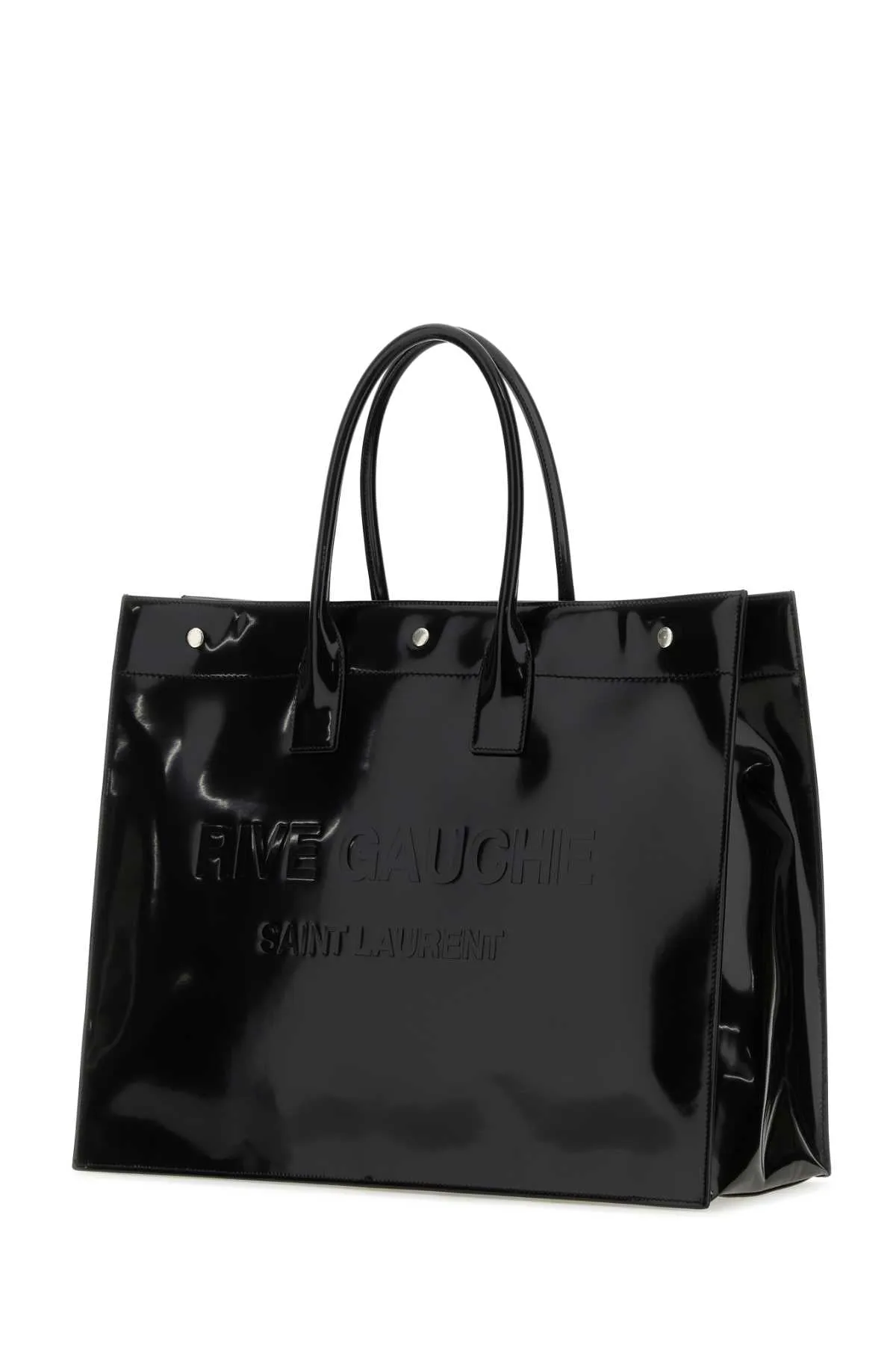 Saint Laurent Black Leather Large Rive Gauche Shopping Bag