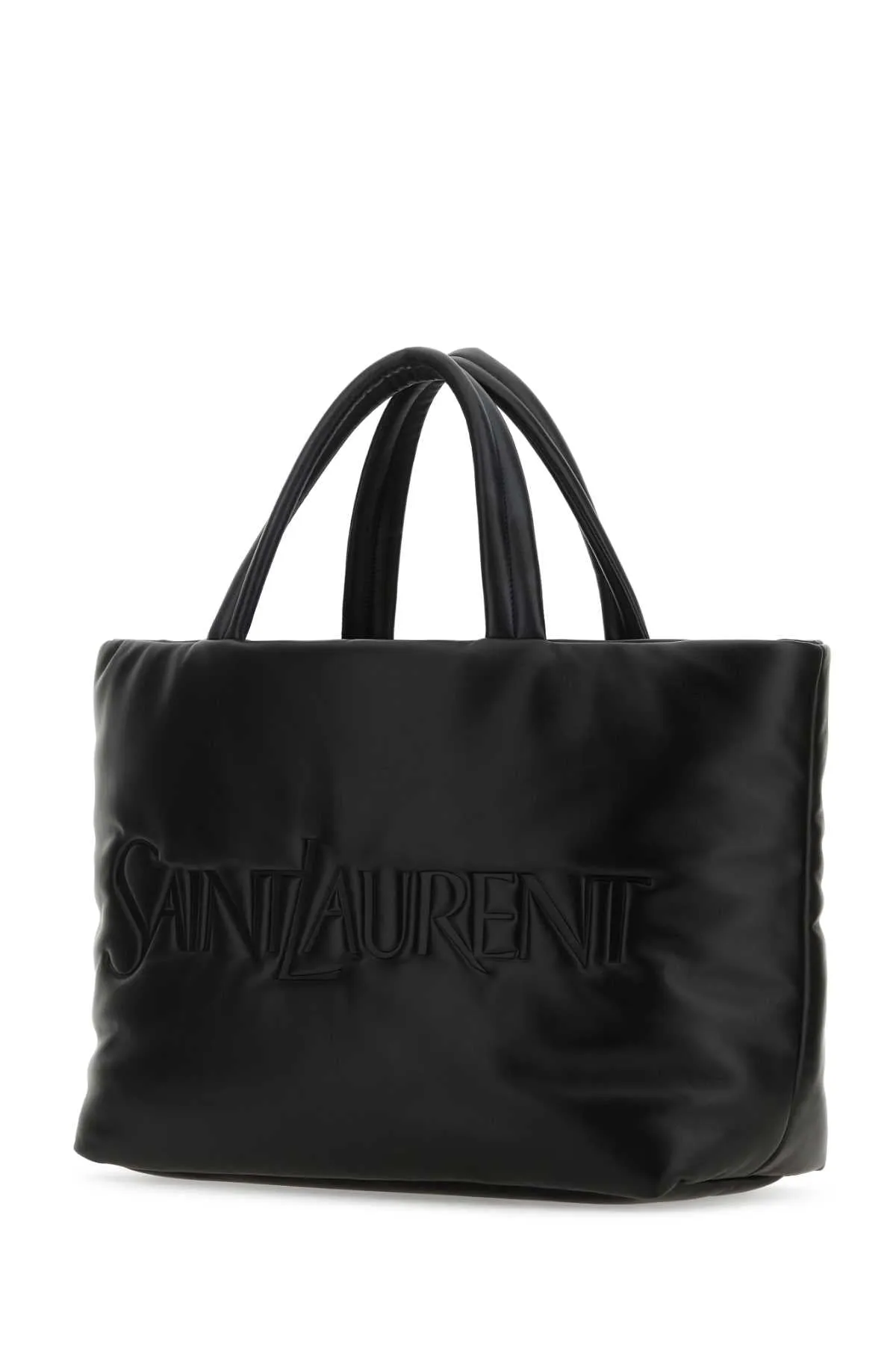 Saint Laurent Black Nappa Leather Saint Laurent Shopping Bag