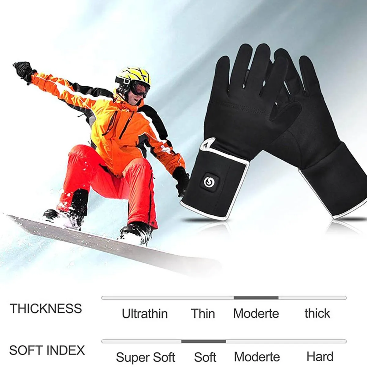 Savior Heat Unisex Electric Rechargeable Heated Liner Gloves