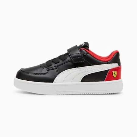 Scuderia Ferrari Caven 2.0 Sneakers - Kids 4-8 years | PUMA Black-PUMA White-Rosso Corsa | PUMA Back to School | PUMA 