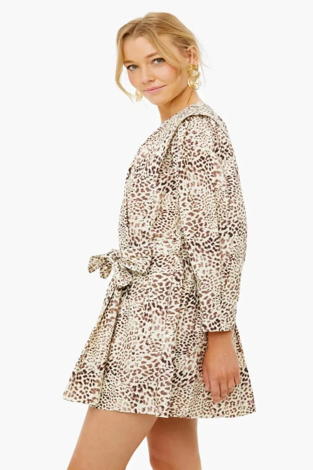 SEA Calla Cheetah L-S Belted Tunic (Final Sale)