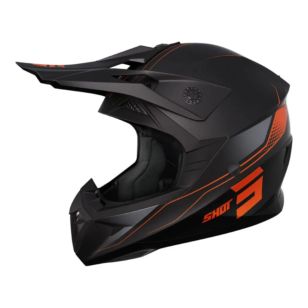 Shot - 2024 Pulse Edge Matt Orange Helmet