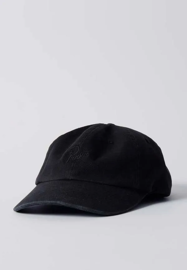 Signature 6 Panel Twill Hat - Black