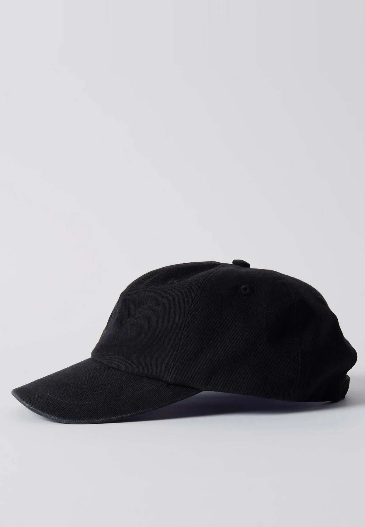 Signature 6 Panel Twill Hat - Black