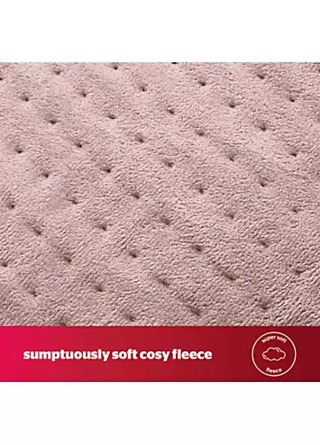 Silentnight Blush Pink Luxury Heated Fleece Throw | Kaleidoscope