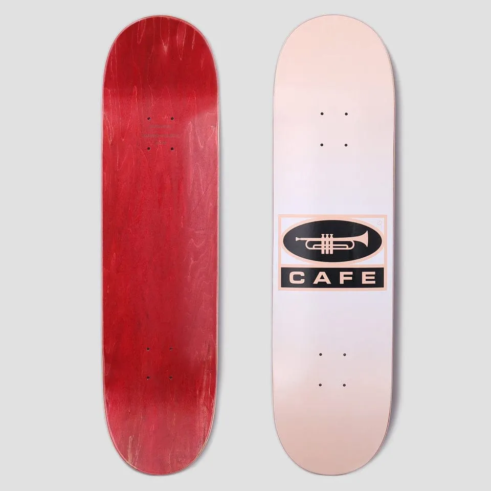 Skateboard Cafe 8.0 Trumpet Logo Skateboard Deck Peach / White Fade