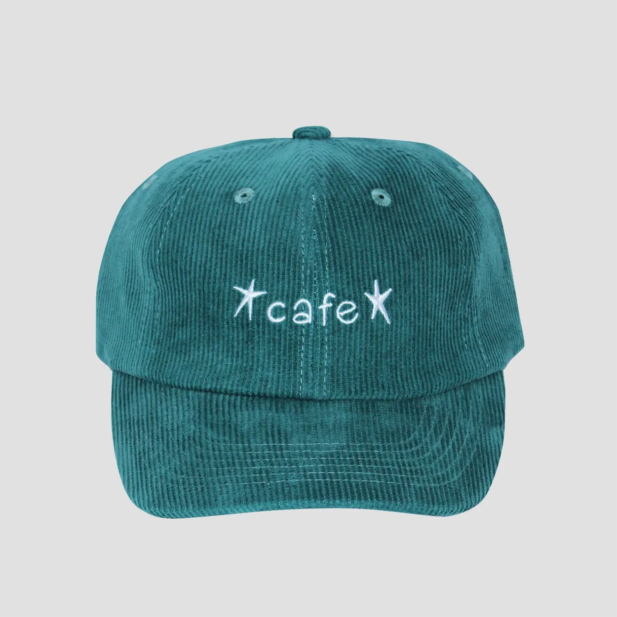 Skateboard Cafe Great Place Embroidered Cord Cap Dark Teal