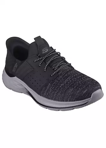 Skechers Mens Black Hands Free Slip-Ins Relaxed Fit Garner Newick Trainers | Grattan