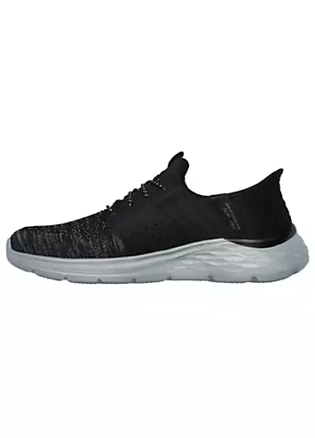 Skechers Mens Black Hands Free Slip-Ins Relaxed Fit Garner Newick Trainers | Grattan