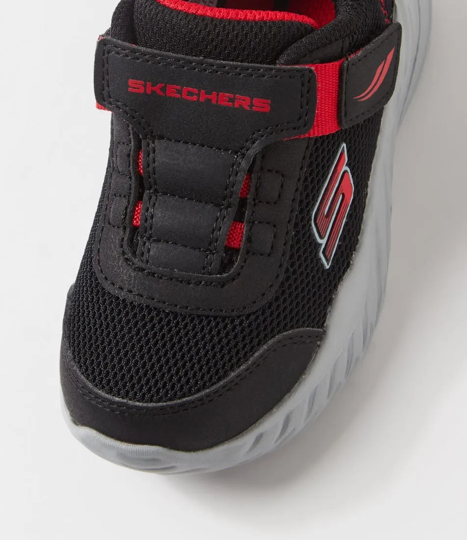 SKECHERS Nitro Sprint Pre Black Red Fabric Sneakers